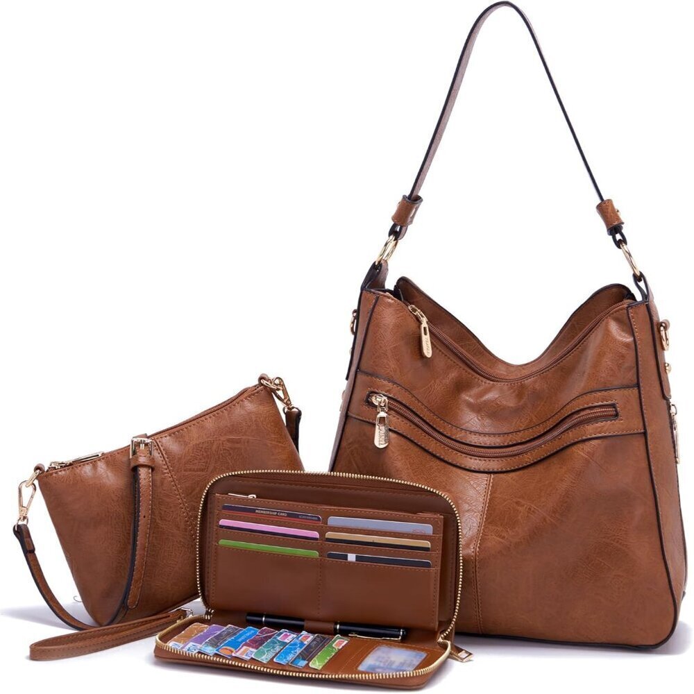 Women Large Crossbody Bags Ladies Satchel Shoulder Handbags Purse and Wallet Set